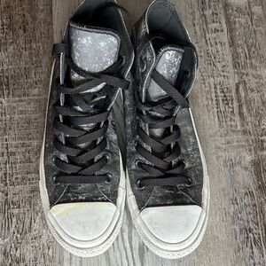 Converse Black and White High-Top Athletic Shoes
